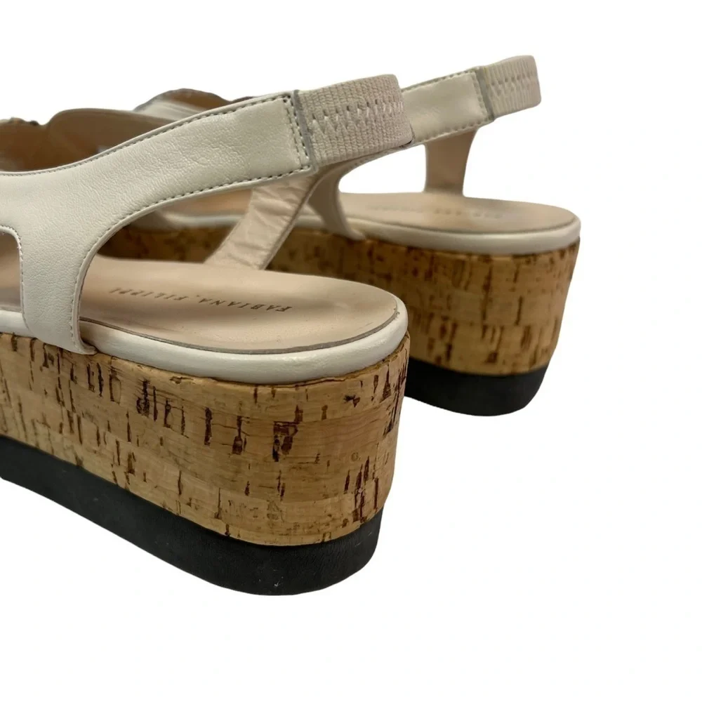 Fabiana Filippi Cork Platform Leather Sandals 39